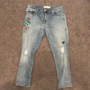Gap Best Girlfriend Embroidered Jeans